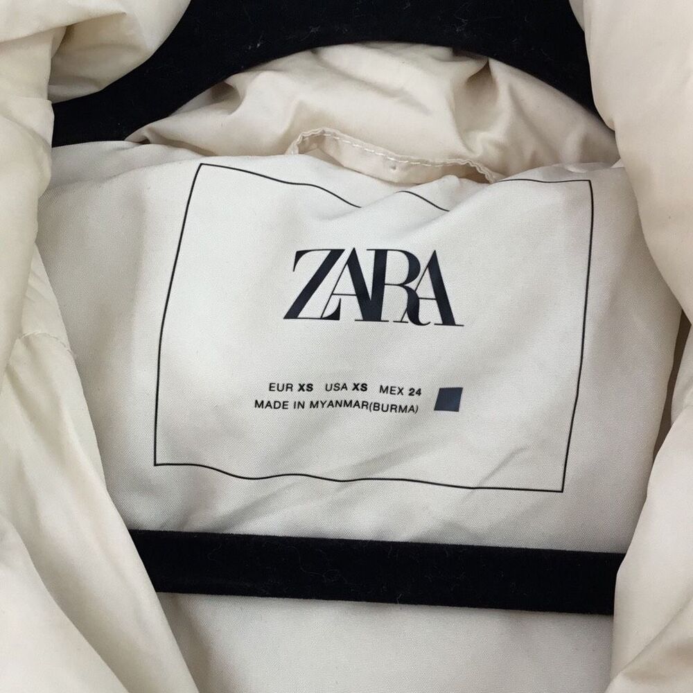 Zara Cream Puffer Jacket - Picture 3 of 12